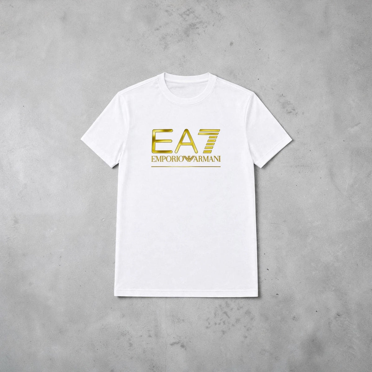 Camiseta EA7 Em Tom Dourado